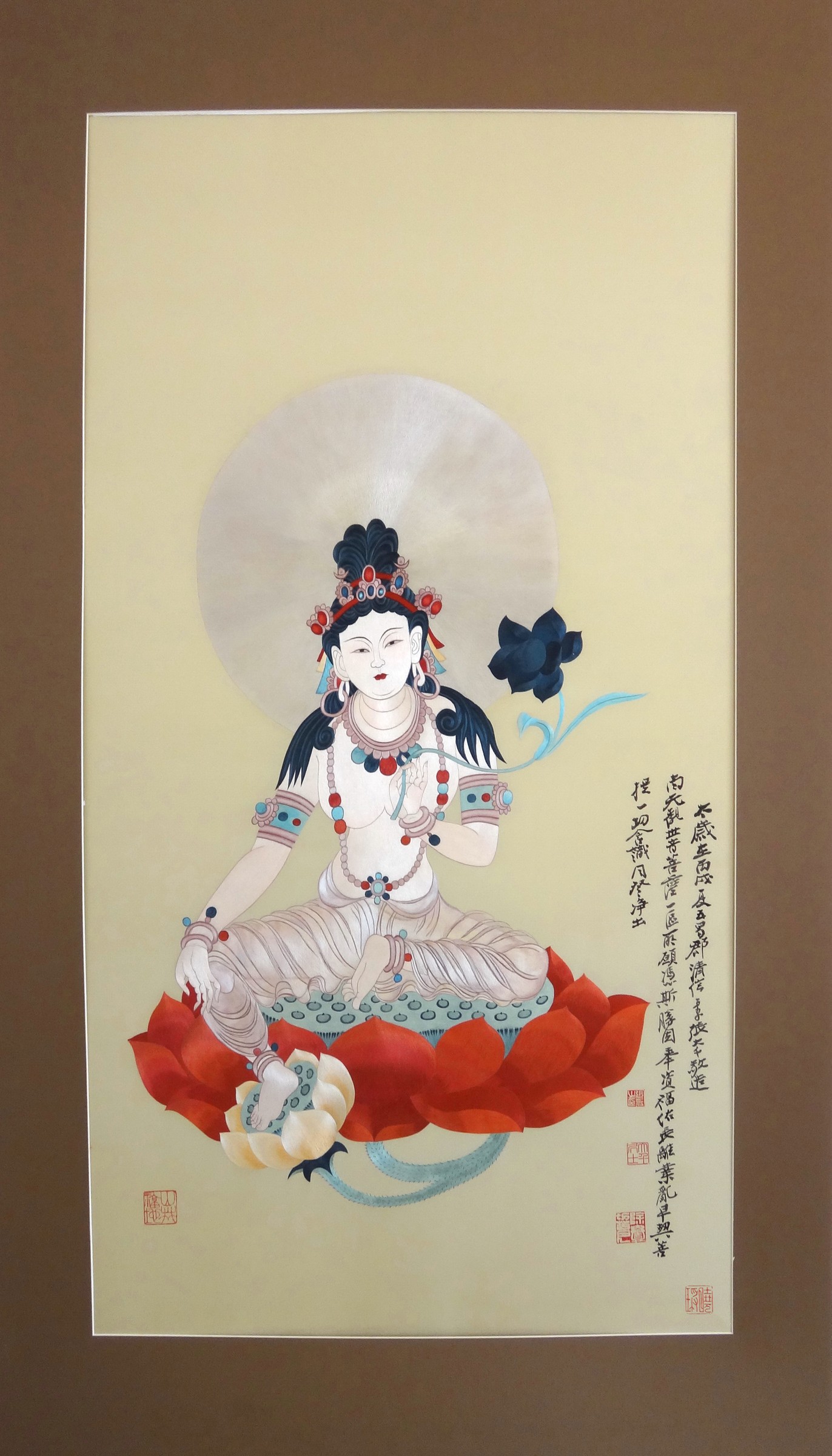 绿度母题材刺绣作品